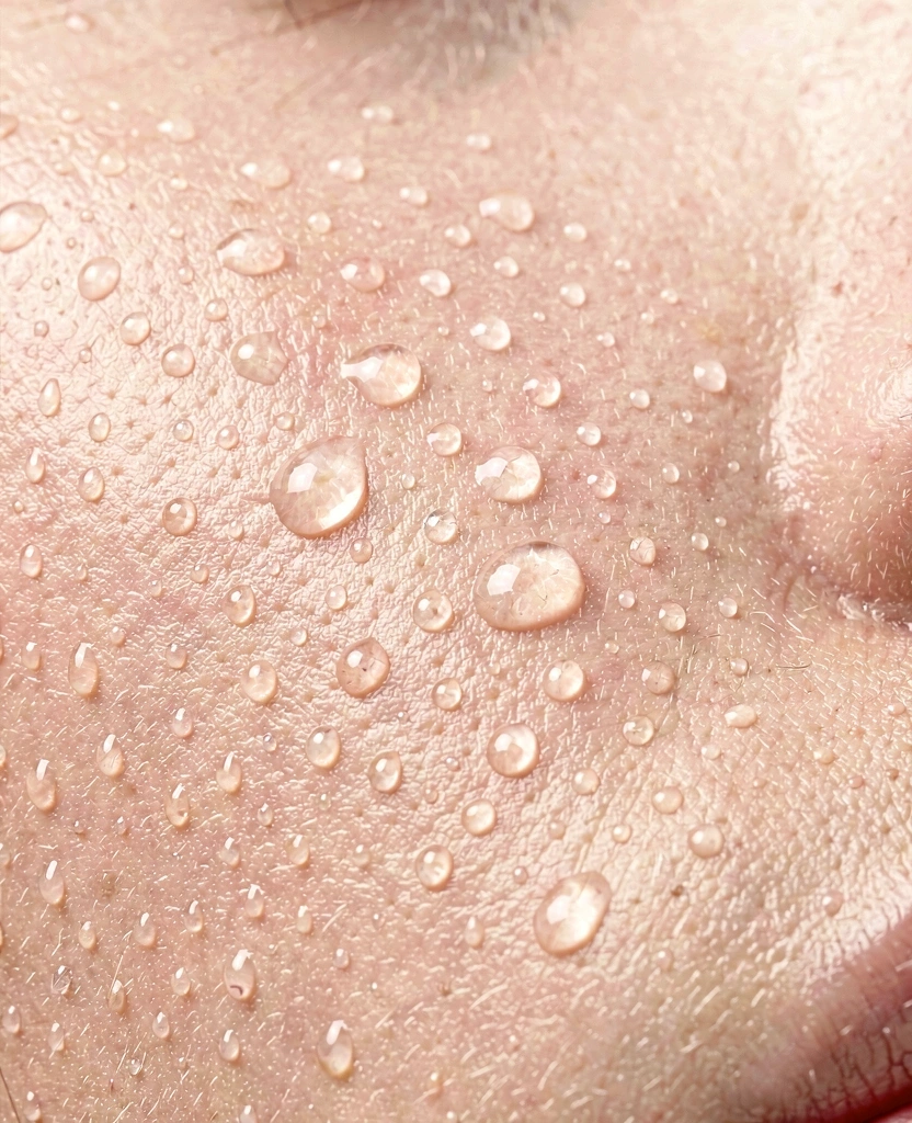 Detailaufnahme gesunder Hautbarriere